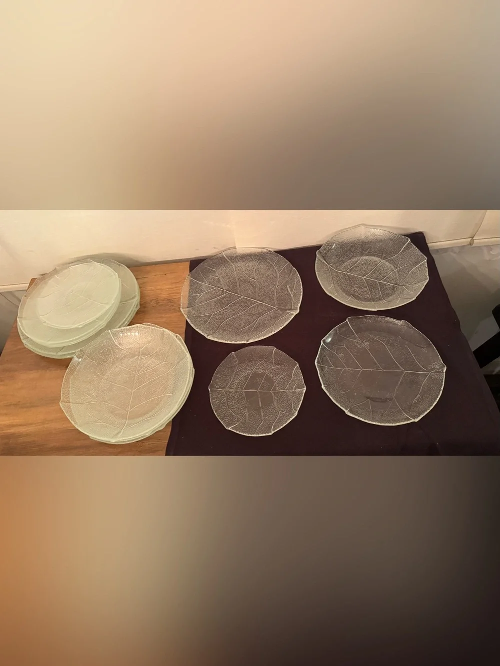 4 Arcoroc Aspen Leaf 9.25” plates